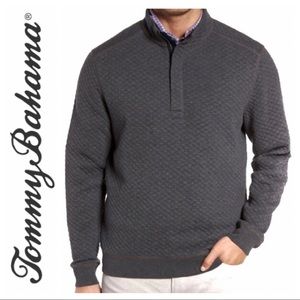 Charcoal Grey “Quiltessential” Half Zip Sweatshirt